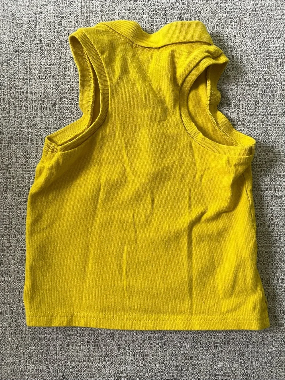 Polo Ralph Lauren Girls Yellow Sleeveless Polo Size 5 Preppy Summer Top